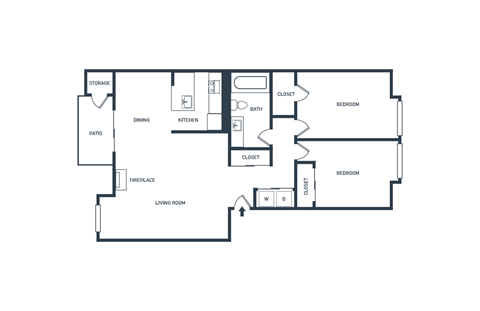 this is the floor plan of a 1 bedroom floor plan